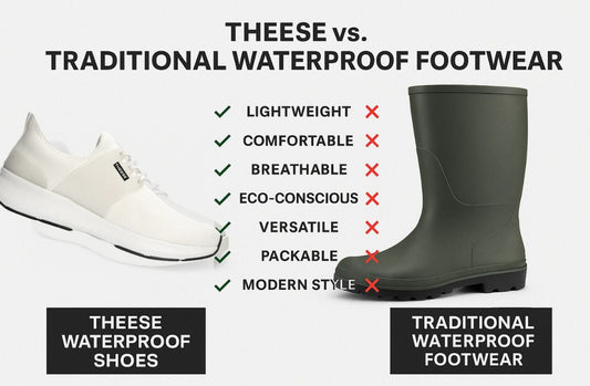 THEESE vs. Traditional Waterproof Footwear