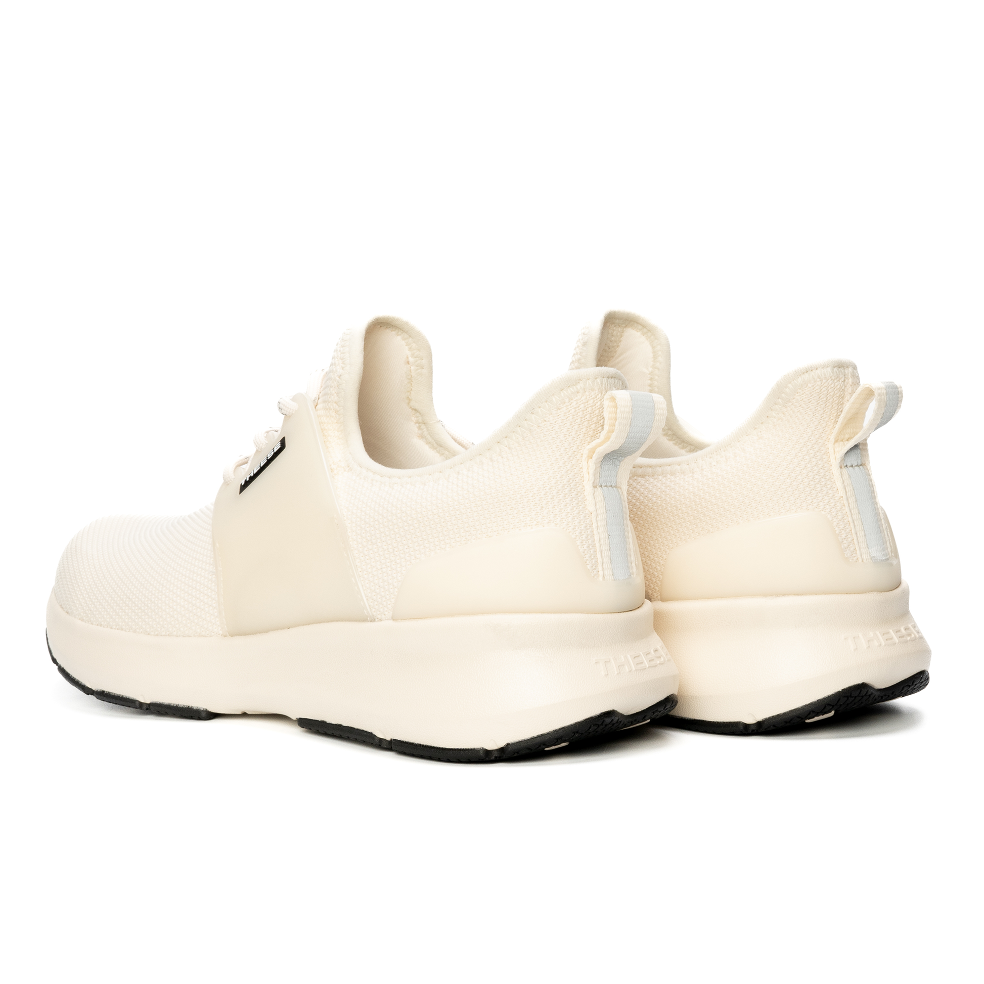 waterproof running shoes in off white